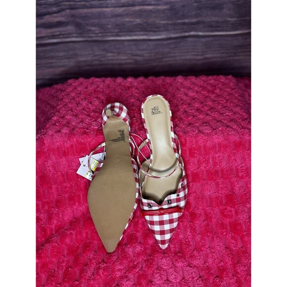 Wild Fable Women's Lysandra Gingham Eyelet Kitten Heels w/ Memory Foam - Picture 6 of 6